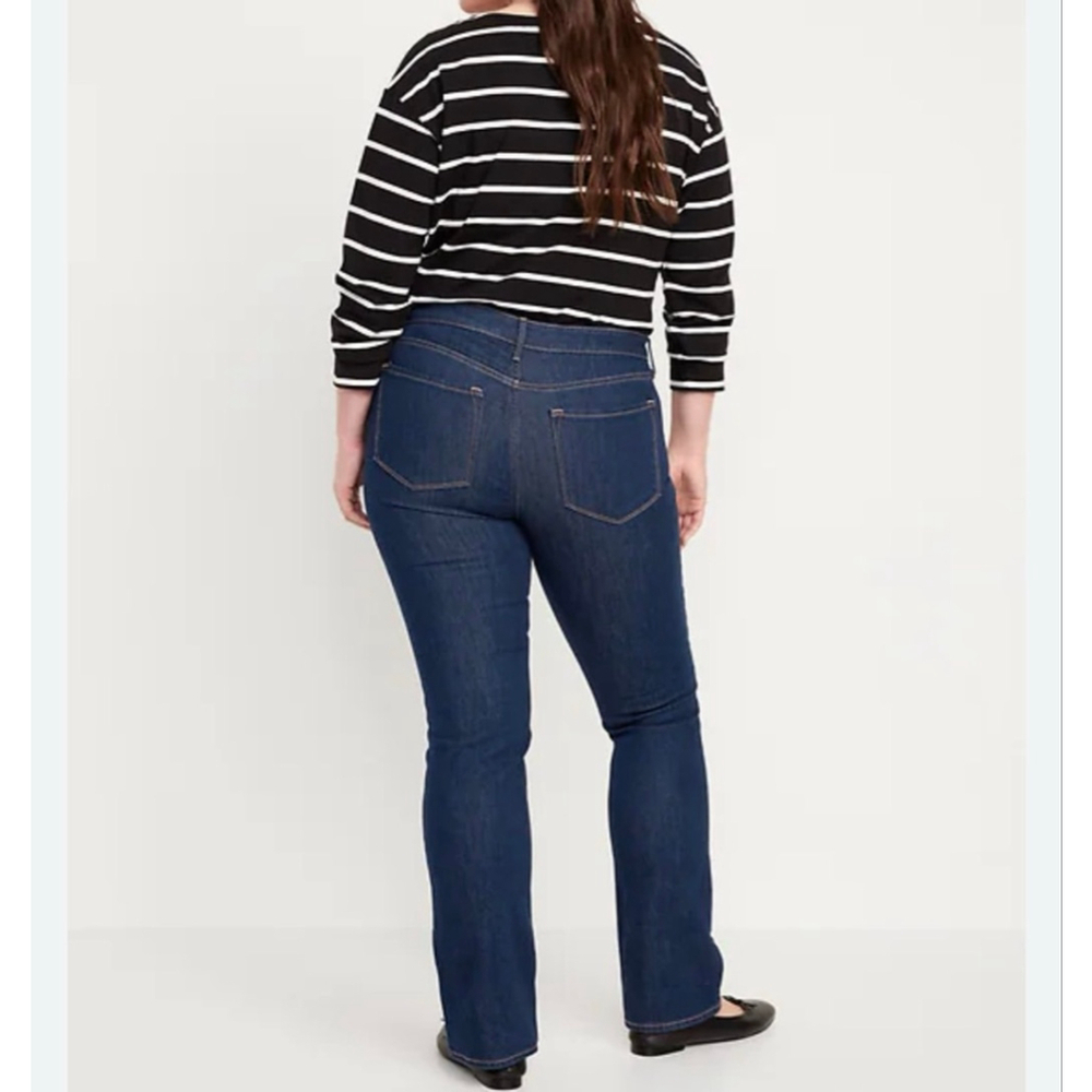 Women's Old Navy Blue Mid-Rise Wow Boot-Cut Jeans Plus Size 18